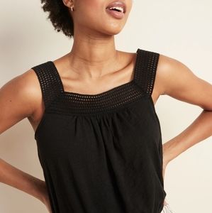 Old Navy Crochet Yoke Tank Top NWT